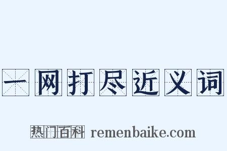 一网打尽近义词是什么意思的图片